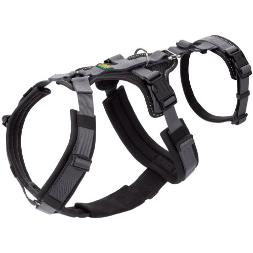 Safety Harness Maldon with Handle S-M, Black/Grey
