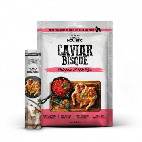 Absolute Holistic 純天然無穀物高級濃湯肉泥 (雞肉+飛魚子) 60g
