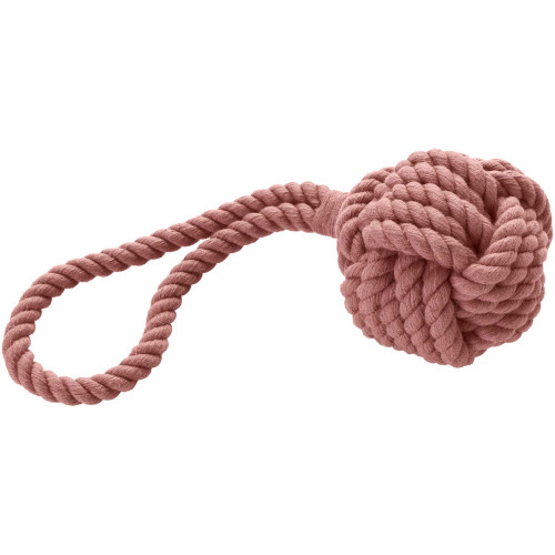 Dog Toy Ball With Handloop Inari M, Pastel Red
