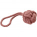 Dog Toy Ball With Handloop Inari M, Pastel Red
